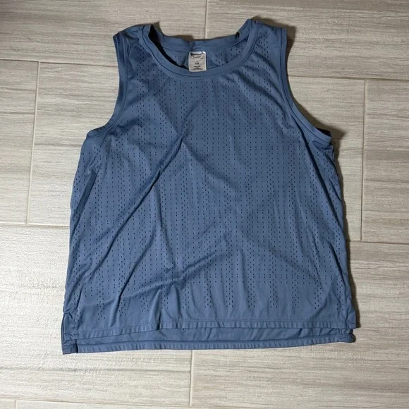 Member’s Mark Set of Three Sleeveless Mesh Tops - Black, Blue, and Gray Large - Picture 3 of 9